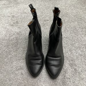 Joseph Abound Leather Block Heel Pointed Toe Chelsea Ankle Boots Womens 8M Black